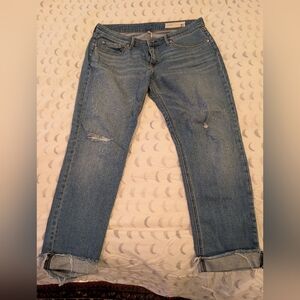 rag & bone Size 31 Distressed Slim Boyfriend Jeans